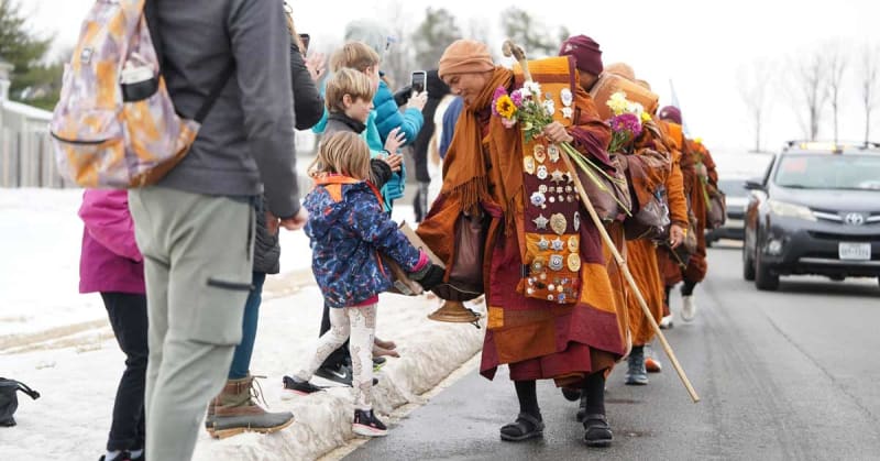 19 Buddhist Monks Walk 2,300 Miles Across US for Peace