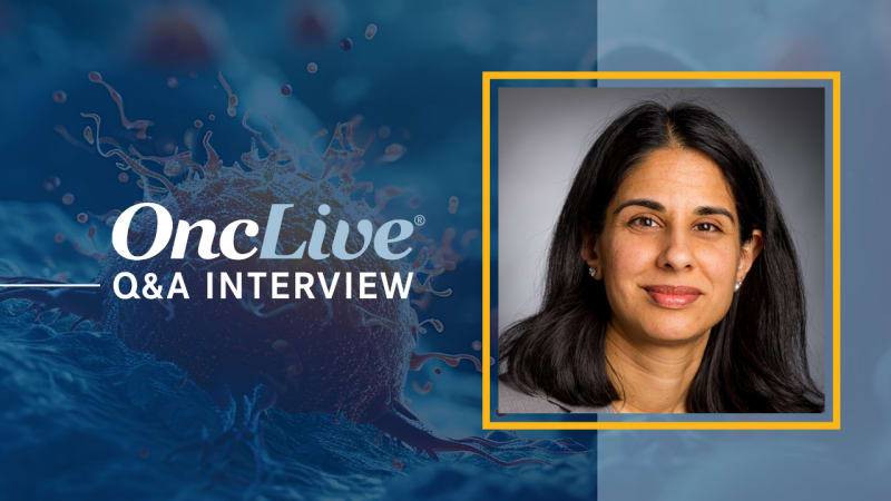 Medical researcher examining breast cancer treatment data in modern laboratory setting