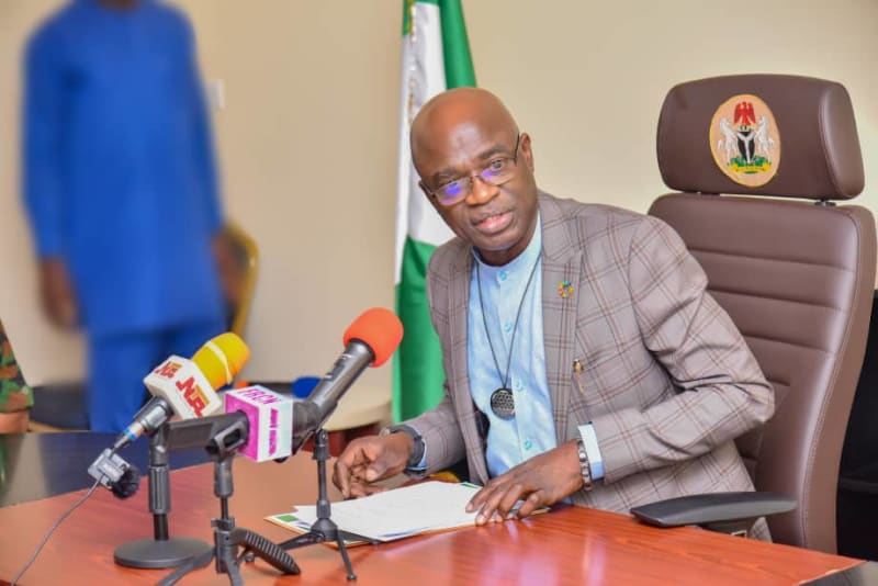Road construction ceremony in Gboko, Nigeria with officials breaking ground on infrastructure project