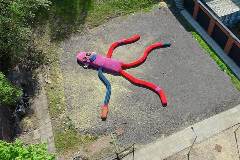 Glasgow Student Crafts 50-Foot Sock Monkey, Wins Record