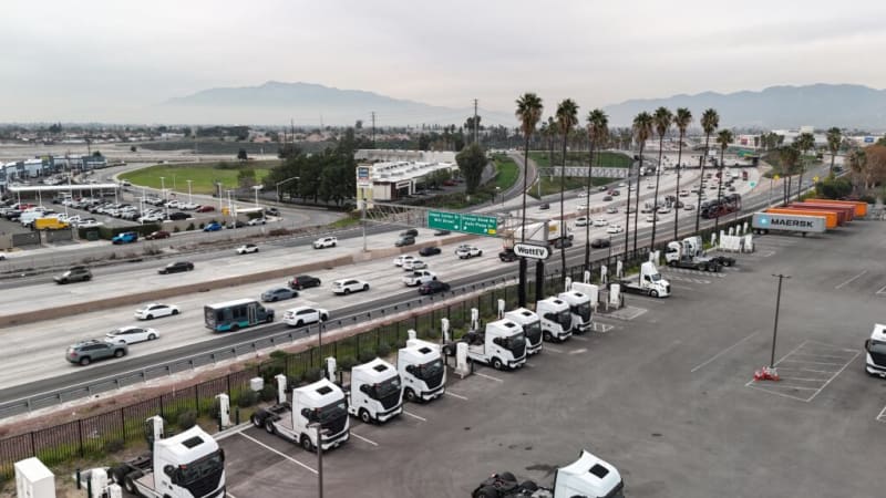 200 Electric Trucks Charged Daily at California Depot