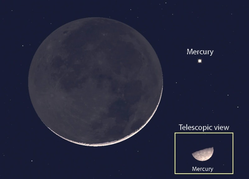 Moon and Mercury Meet Wednesday in Rare Sky Show - Image 3