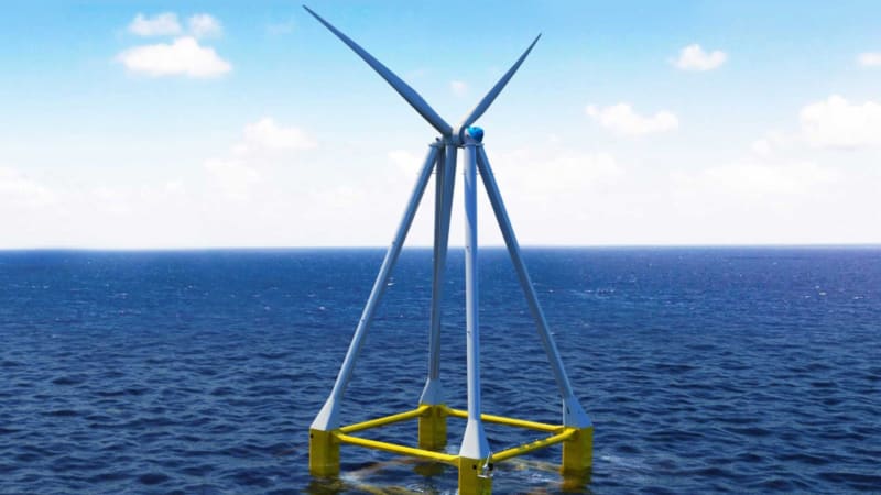 France's Pyramid Wind Turbine Cuts Weight 45% Over Ocean