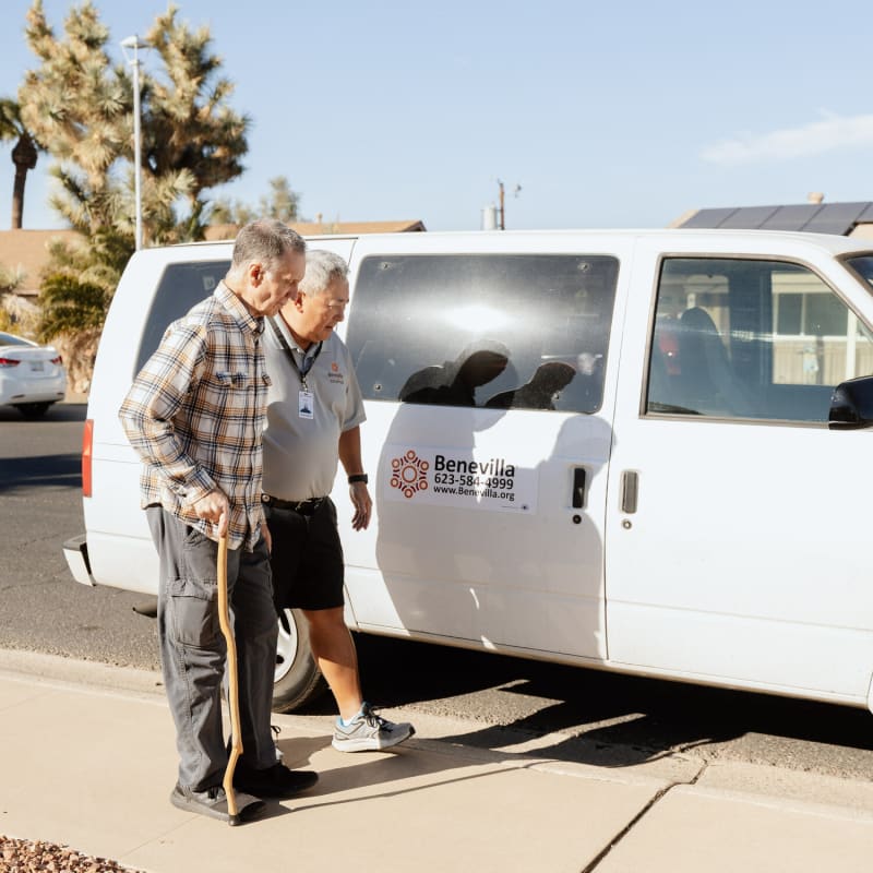 ** Volunteer driver Kato Inukai helps senior residents access transportation in Sun City West