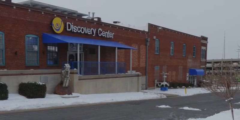 Students exploring interactive space exhibits at Discovery Center of Springfield, Missouri