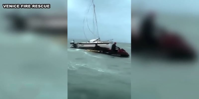 Venice Rescue Team Saves Sailor From 7-Foot Gulf Waves