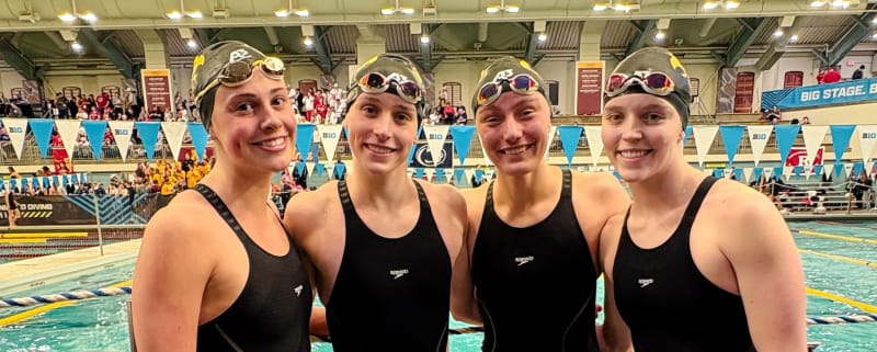 Iowa Swimmers Shatter School Record at Big Ten Championships