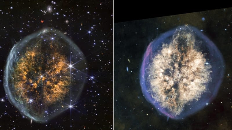 Webb Telescope Captures Dying Star's Brain-Shaped Nebula