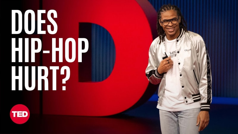 ** Economist Roland Fryer speaking on TED stage about hip-hop research and cultural impact