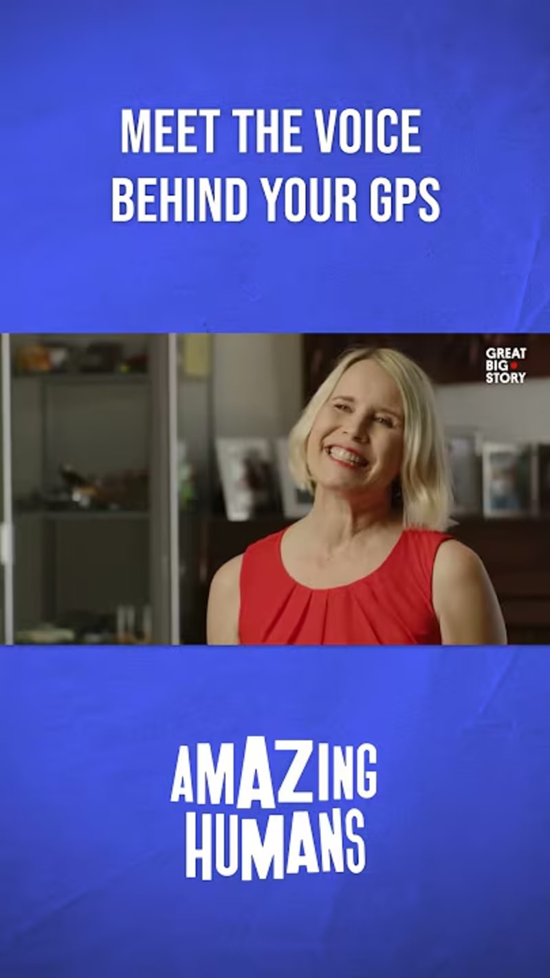 Karen Jacobsen, Australian voiceover artist and original GPS voice, smiling warmly at camera