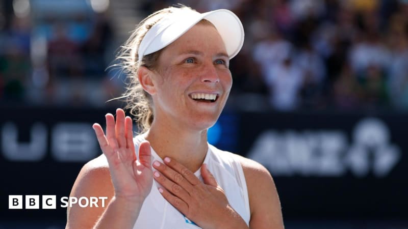 Maddison Inglis falls to the court in tears after winning her second round match