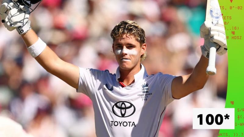Young Cricket Star Jacob Bethell Celebrates Maiden Test Century in Spectacular Fashion