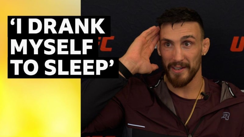 UFC fighter Modestas Bukauskas training in gym, preparing for his comeback fight