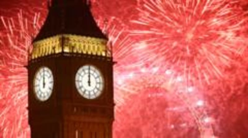 UK Erupts in Jubilant New Year Celebrations: 12,000 Fireworks Light Up London