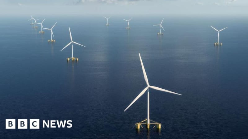 Aerial view of Hunterston industrial site on Scotland's Ayrshire coast being redeveloped for renewable energy