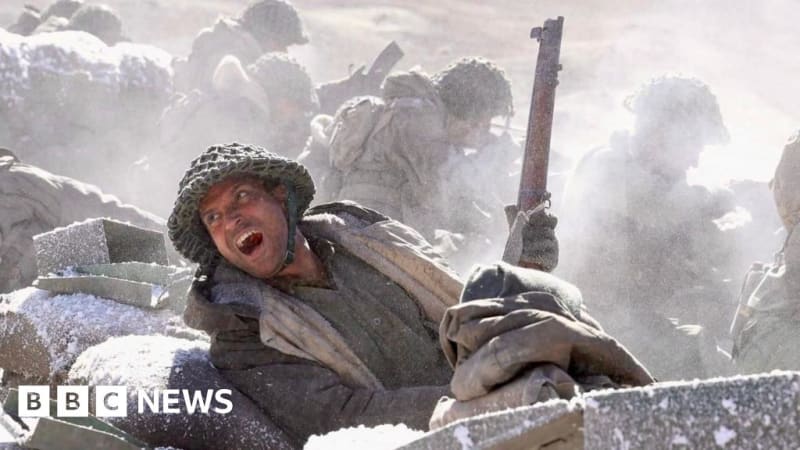 Bollywood actor Farhan Akhtar portraying Major Shaitan Singh in military uniform for 120 Bahadur film