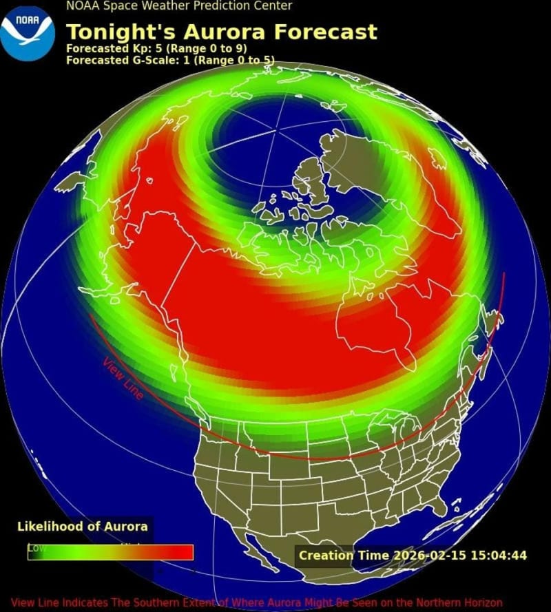 Northern Lights Visible in 15 States Sunday Night - Image 4