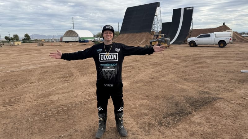 X Games Star Attempts 100-Foot Motorbike Jump in Mesa