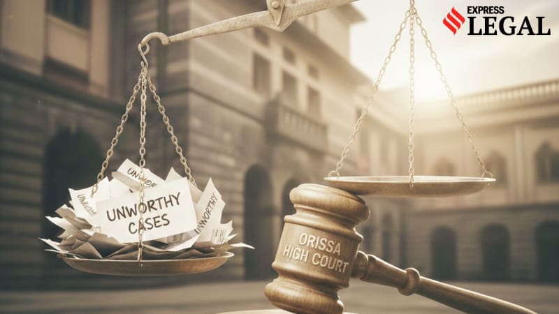 Indian courthouse exterior with columns representing justice system delivering fair pension ruling