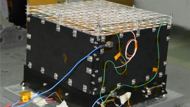 ISRO's compact DEX instrument detecting microscopic interplanetary dust particles in Earth's atmosphere from space orbit