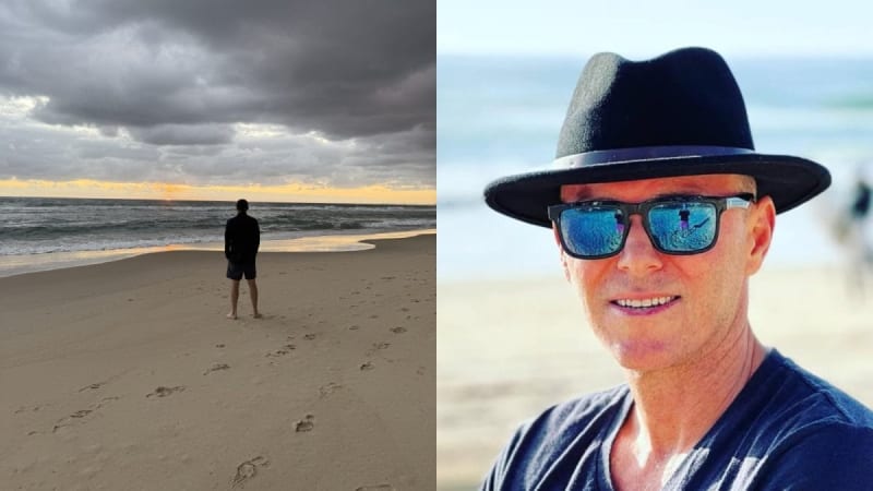 Former Australian cricket batsman Damien Martyn smiling outdoors after recovering from meningitis coma