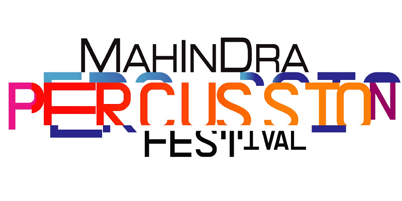 Indian percussionists performing on traditional drums at the Mahindra Percussion Festival in Bengaluru