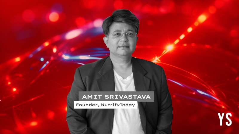 Scientist working with AI technology in modern laboratory developing health supplements