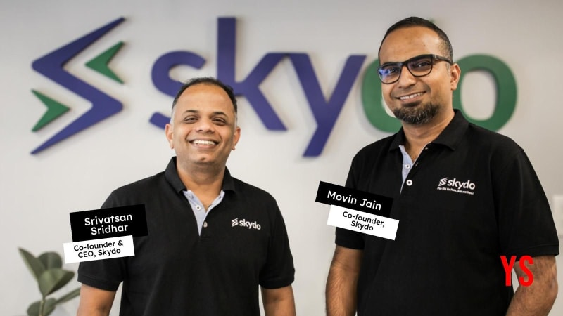 Entrepreneurs and small business owners celebrating with digital payment technology, representing Skydo's cross-border payment platform enabling Indian businesses to succeed globally.