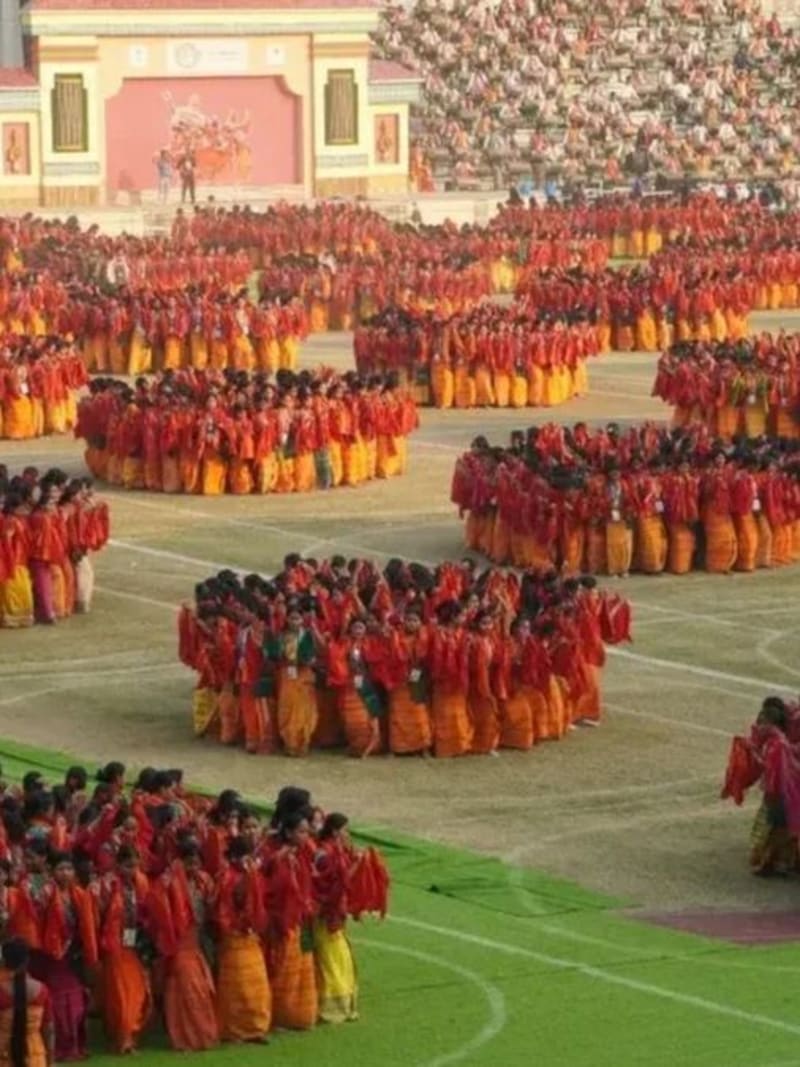 10,000 Dancers Perform Butterfly Dance in Assam Stadium