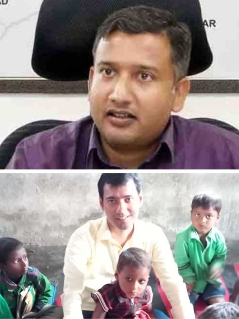 Students in Indian classroom participating in health education program led by IAS officer