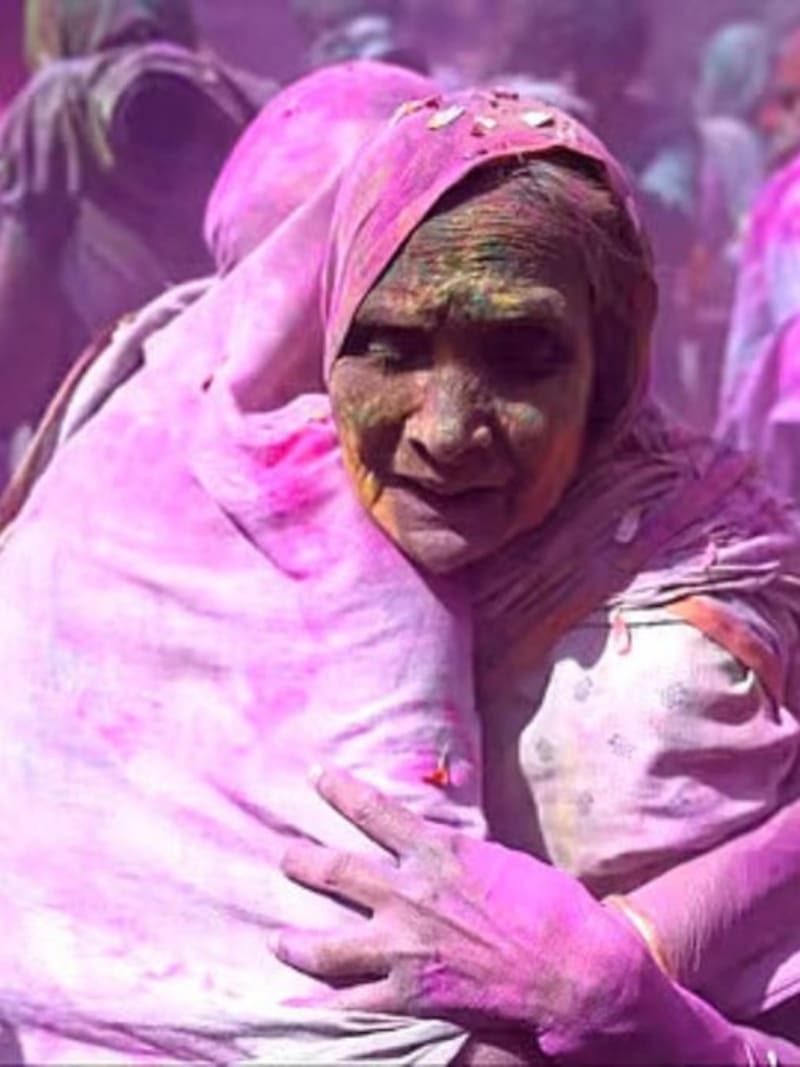 200 Vrindavan Widows Celebrate Holi in Colorful Rebellion