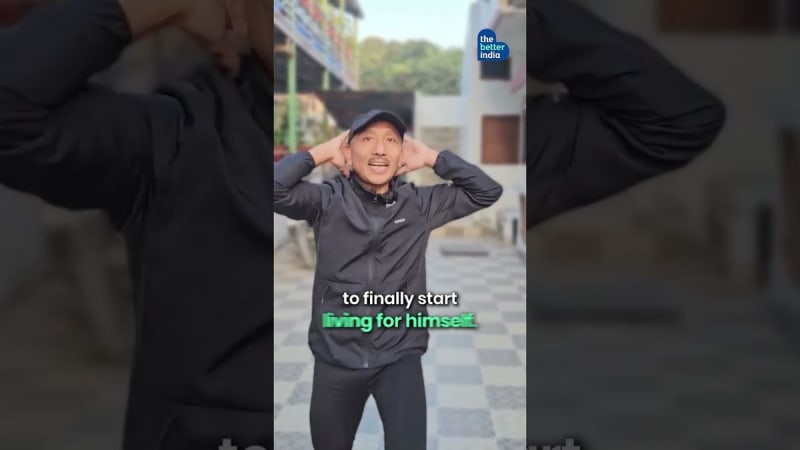 Two Indian women in their fifties running together outdoors in athletic wear, smiling