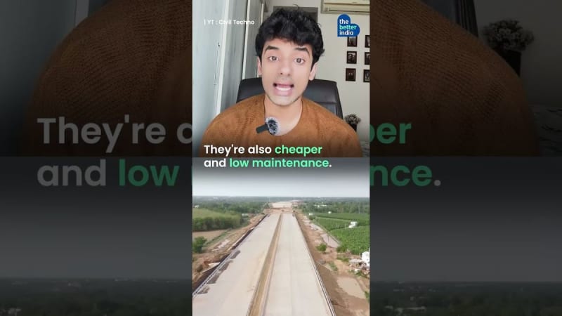 Honeycomb-shaped plastic geocells used to construct stronger, longer-lasting roads in Delhi