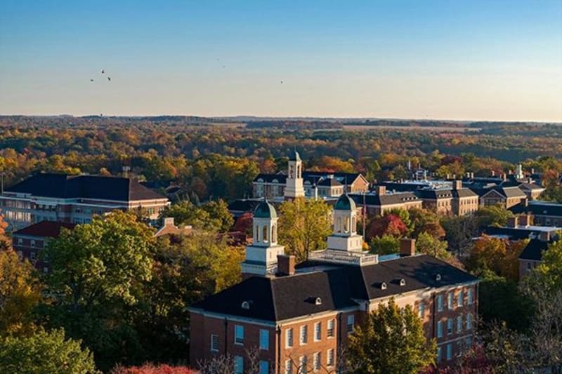 Miami University campus building showing historic architecture at top-ranked Ohio public university