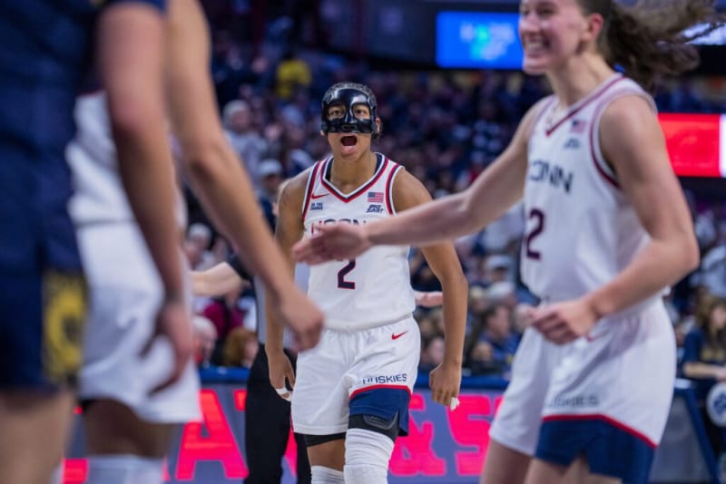 UConn's Sarah Strong Hits 1,000 Points in Record Win