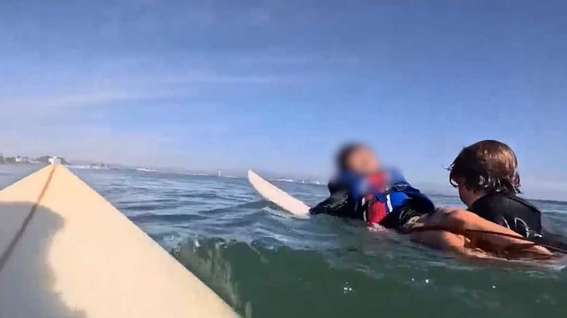 Teen Surfer Rescues Child From Capsized Boat on GoPro