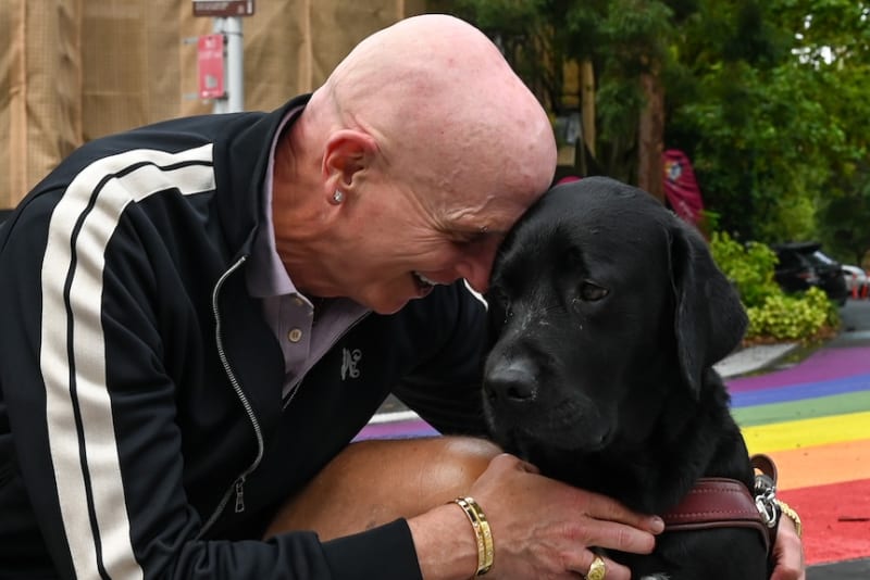 Blind Man and Guide Dog Pretzel March in Sydney Mardi Gras - Image 3