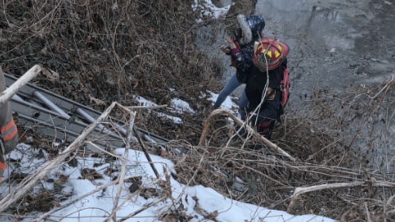 Firefighter Sings 'Happy Birthday' to Rescue Girl from Ice