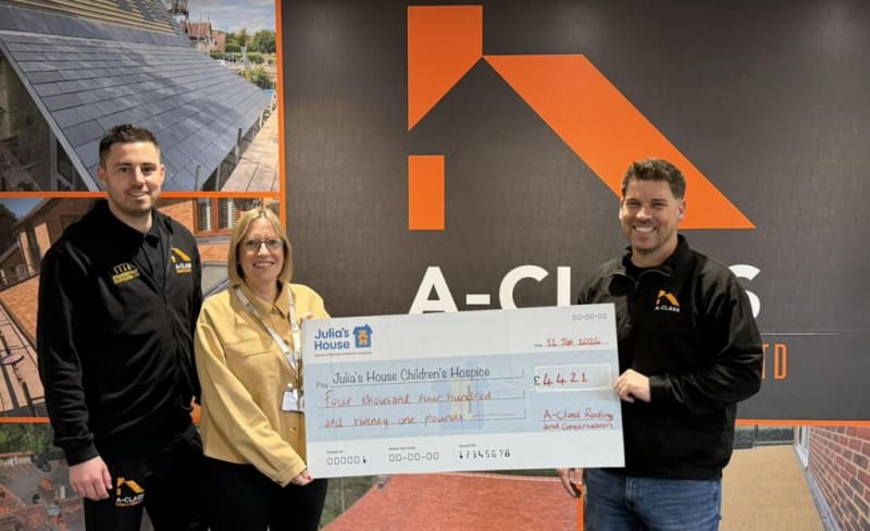 Roofing Company Raises £4,421 for Children's Hospice - Image 3