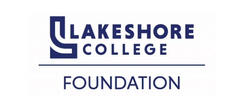 College students celebrating scholarship awards at Lakeshore College Foundation ceremony