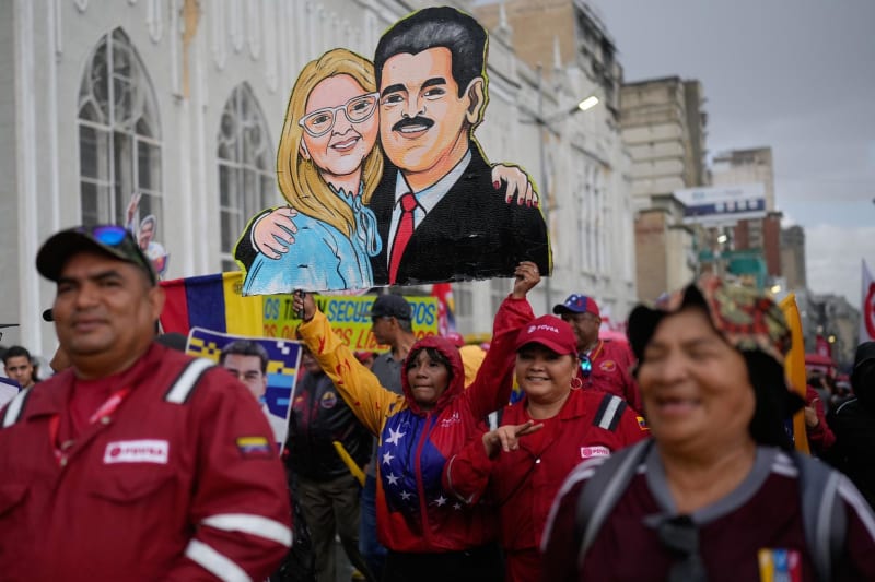 ** U.S. diplomat Laura Dogu arriving at Maiquetia airport in Caracas, Venezuela