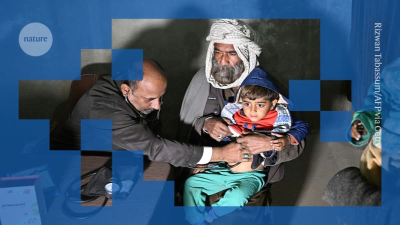 Community health worker using smartphone to access medical AI chatbot in clinic setting