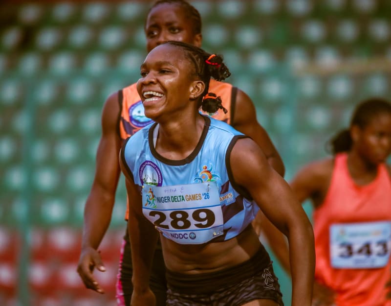 Ejiro Peters Wins Gold, Sets New Personal Best in 100m