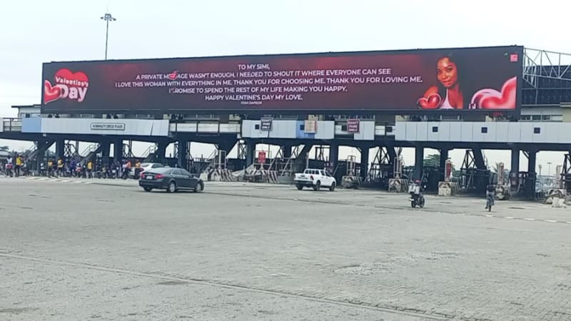 Lagos Producer Declares Love on Billboards for Valentine's