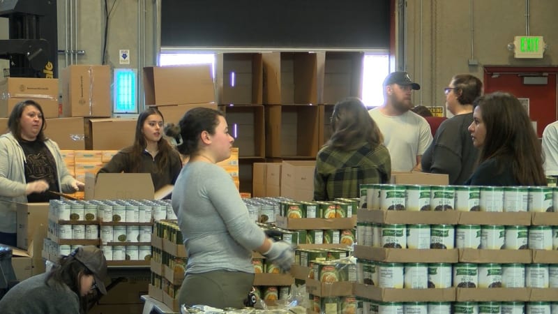 Sparks Volunteers Pack Food for Seniors on MLK Day