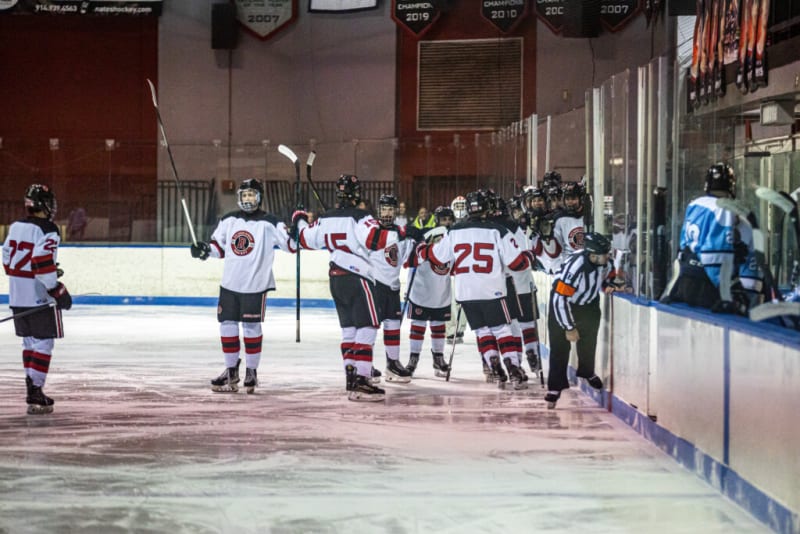 Rye Hockey Wins League Title with Historic Road Victory