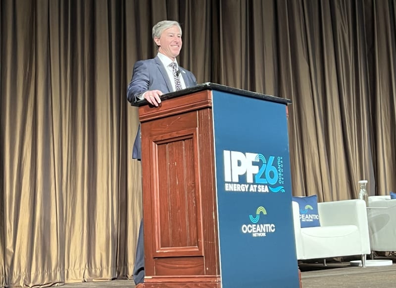 Offshore wind turbines on Canada's Atlantic coast generating renewable energy for export