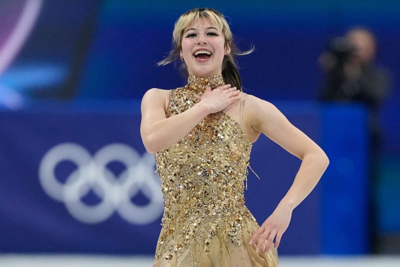 U.S. figure skater Alysa Liu competing in gold medal performance at 2026 Winter Olympics