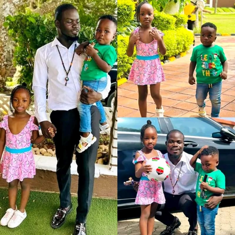 Comedian Mulamwah Unites His Two Children in Kenya