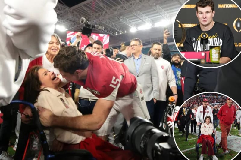 Indiana QB Celebrates Title Win With Mom Battling MS - Image 2